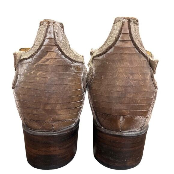 Freebird by Steven Arrow Womens Leather Block Heel Open Toe Booties Sandals sz 6 - Picture 11 of 16